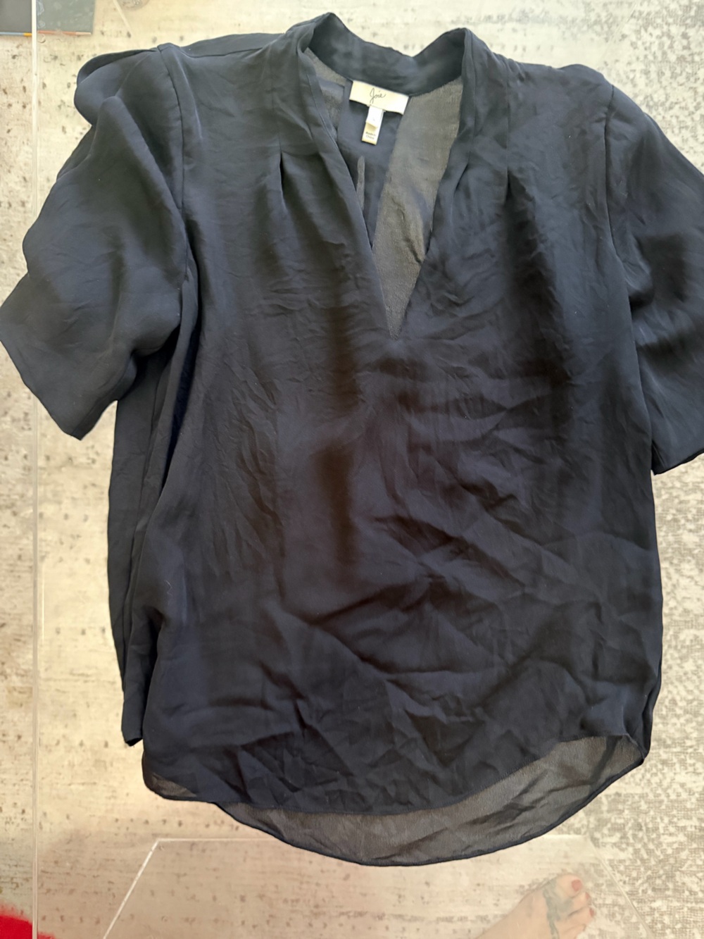 Joie black silk Short-Sleeve blouse